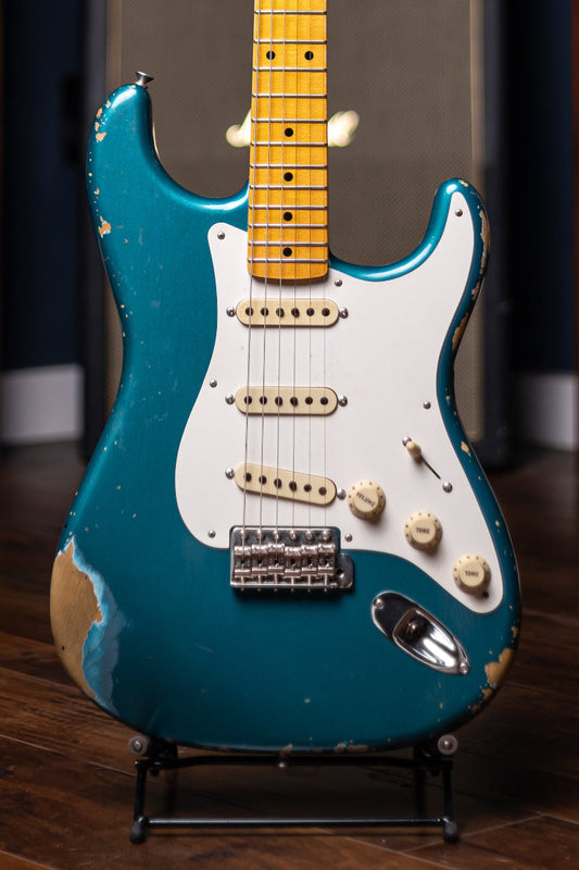 2016 Fender Custom Shop Wildwood 10 1955 Strat Relic Electric Guitar - Lake Placid
