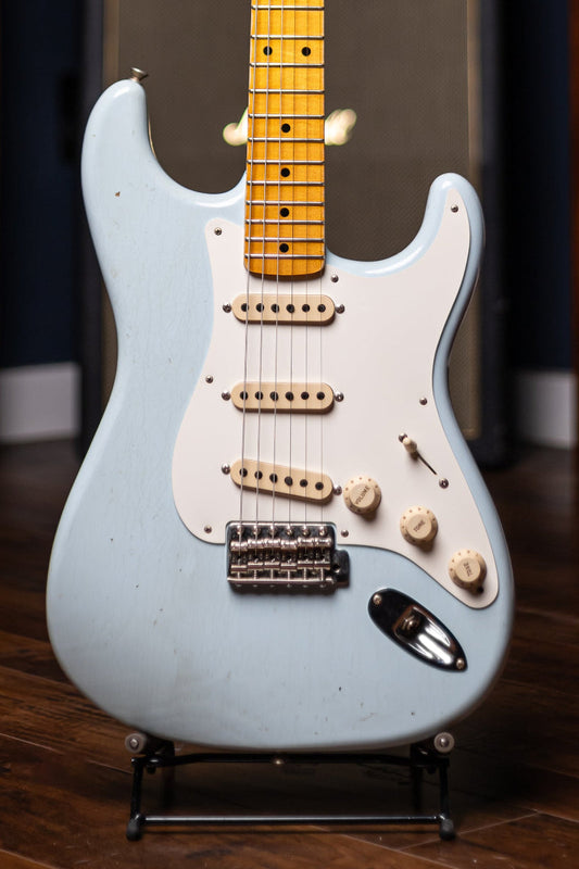 2009 Fender Custom Shop Wildwood 10 1955 Stratocaster Journeyman Electric Guitar - Sonic Blue
