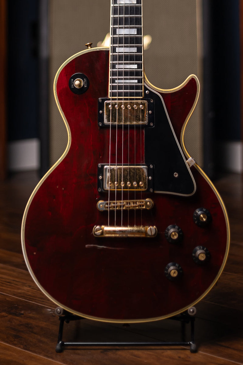 1976 Gibson Les Paul Custom Electric Guitar - Wine Red