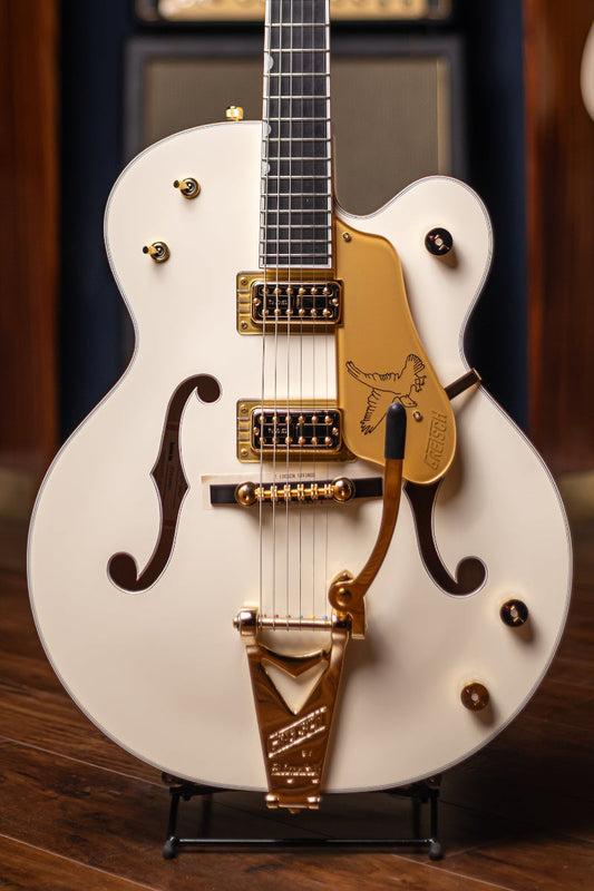 Gretsch G6136T-59 Vintage Select Edition '59 Falcon Hollow Body with Bigsby TV Jones Electric Guitar - Vintage White