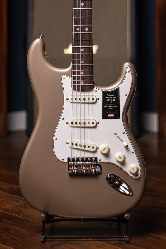 Fender  American Vintage II 1965 Stratocaster Round-Lam Electric Guitar - Shoreline Gold