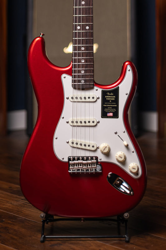 Fender  American Vintage II 1965 Stratocaster Round-Lam Electric Guitar - Candy Apple Red