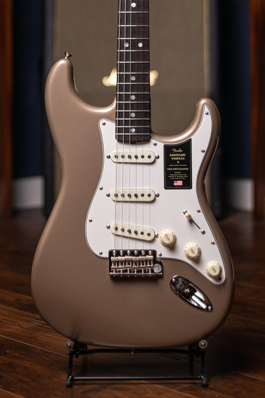 Fender  American Vintage II 1965 Stratocaster Round-Lam Electric Guitar - Shoreline Gold