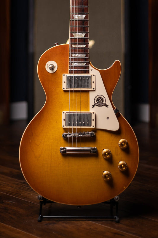 2008 Gibson Custom Shop 1958 Les Paul 50th Anniversary Plain Top Tom Murphy Aged Limited Edition Electric Guitar - Iced Tea Burst