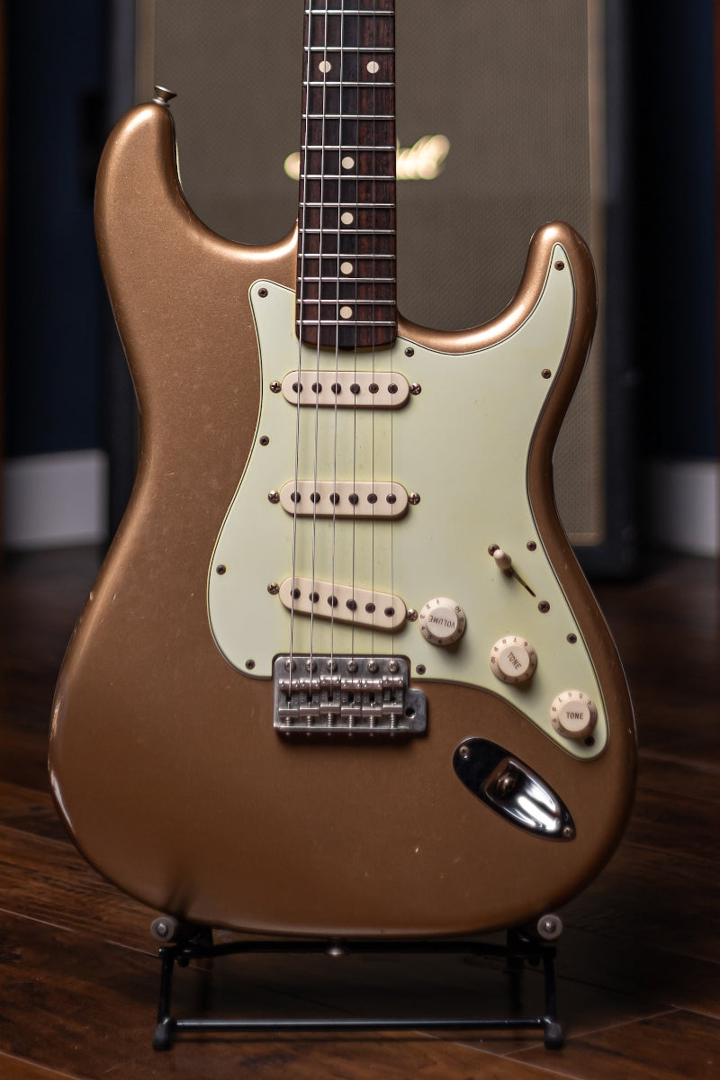 2011 Fender Custom Shop 1960 Stratocaster Relic Electric Guitar - Firemist Gold